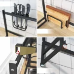 Escurridor de acero inoxidable para fregadero de cocina estante de almacenamiento para secado de vajilla escurridor 4