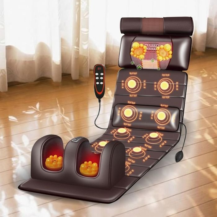 multifunctional full body heated leather massage mat with 9 modes 1 jpg